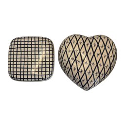 Rubel Portugal Hand-Painted Ceramic Boxes