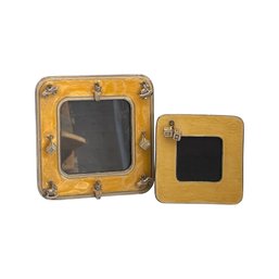 Early 2000 Barneys New York Picture Frames  NWT  4' & 5' Resin With Charm Details