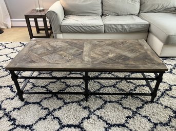 Pottery Barn Repurposed Wood & Metal Coffee Table