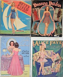 1940's Era Group Of 4 Paper Dolls Books