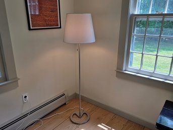 IKEA NYFORS Adjustable Nickel-Plated Floor Lamp - 1 Of 2