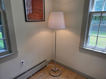 IKEA NYFORS Adjustable Nickel-Plated Floor Lamp - 2 Of 2