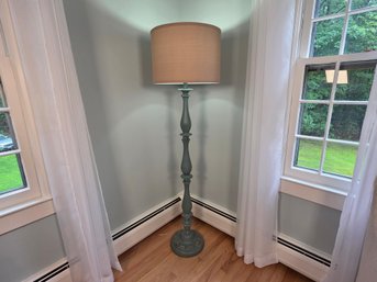 Sage Green Distressed Floor Lamp