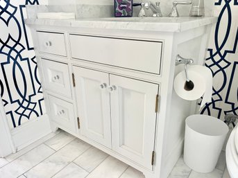 A 37 Inch Marble Top Custom Vanity - Bath 3B - Removed & Ready For Pickup
