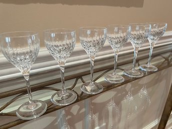 Rogaska Tulip Shaped Hand Blown Full Lead Crystal Cordial Stems, Set Of 6