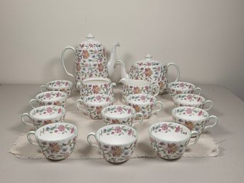 Minton 'Haddon Hall' Bone China Tea Set - Service For 12