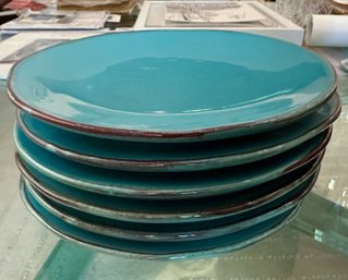 (6) Italian Blue Ceramic Plates