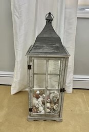 Large Decorative Lantern With Sea Shells