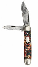 Imperial Knife Company 1960s Tortoise Shell Serpentine Handle Folding Vintage Pocket Knife