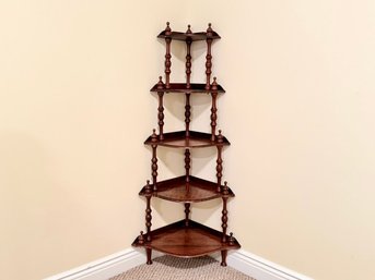 Vintage Five-Tier Corner Etagere