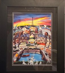 Custom Framed And Matted Lithograph