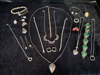 Sterling Lot, Mixed Stones, And Finishing,