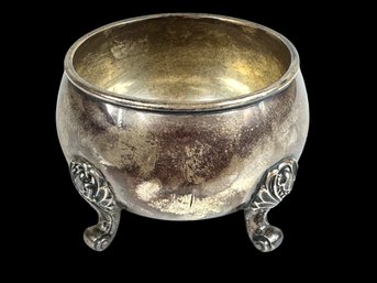 1940s Sterling Footed Sugar Bowl By International Silver, Spring Glory Pattern