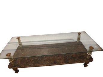 Vintage Hollywood Regency Style Rectangular Coffee Table