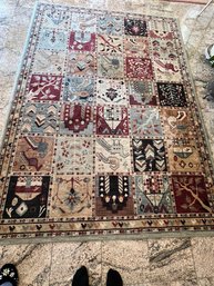 Wool Traditional Bakhtiari, Patchwork Style  7'6' X 5'6', Floral W/birds