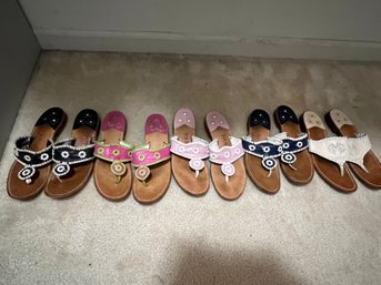 Jack Rogers Flip Flops, Multiple Colors, Size 9