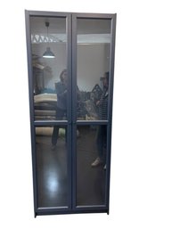 Ikea Billy Book Case With Glass Doors, Adjustable Shelves In Blue #1