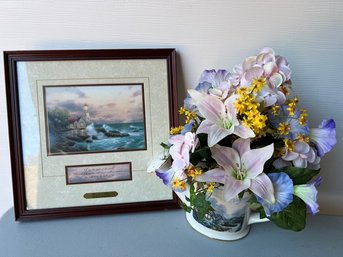 Thomas Kinkade Print And Floral