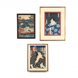 Three Edo Period Japanese Woodblock Prints