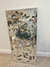 Ornate Mosaic Mirror With Scrolls