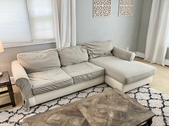 Pottery Barn Three Seat Sofa With Chaise