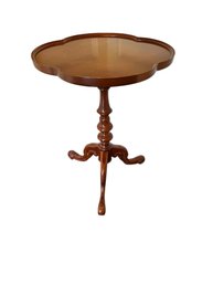 Vintage Pie Crust Tri-leg Chippendale Style Candlestick Wine Table