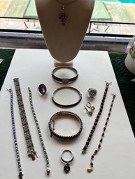 Sterling Silver, Multi Color Stones, Peridot, Sapphire, Garnet, Amethyst, Aquamarine