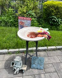 Bird Bath, Flags, & Garden Ornaments