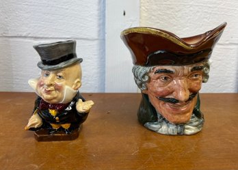 Pair Of Vintage Collectible Burleighware Toby Jugs