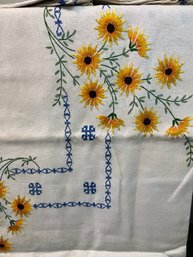 Vintage Hand Made Needle Point Table Cloth & Napkins