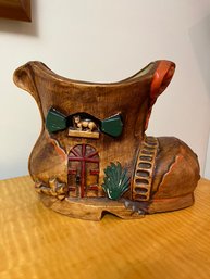 Vintage Ceramic Boot Vase