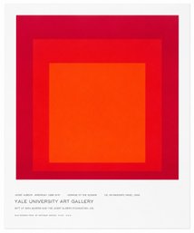 1969 Listed Artist Josef Albers (American, 1888-1976) 'Homage To The Square' YALE Exhibition  23' X 27 1/2'