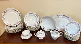 Vintage Dinner Ware Service For 8 With Serving Bowl & Platter, Sugar & Creamer From Poland
