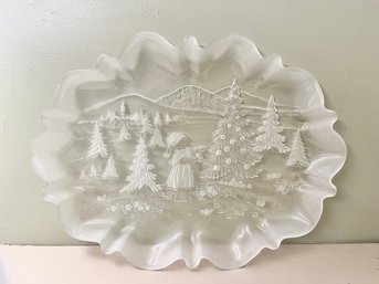 Mikasa Glass Christmas Serving Platter