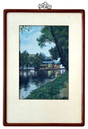 Vintage Framed Japanese Tapestry