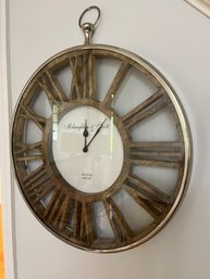 Mclaughlin & Scott Decorative Wood & Glass Working Wall Clock