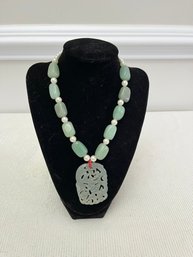 Jade With Pearl Necklace
