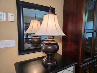 Large Traditional Bronze-Tone Table Lamp