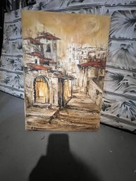Ahuva Sherman Signed Oil On Canvas, Israeli Artist, Characteristic Of Jeruselum