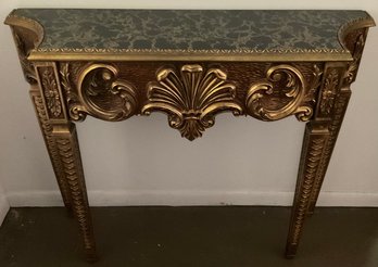Gold Gilded Acanthus Leaf & Egg Dart Design, Console Table.