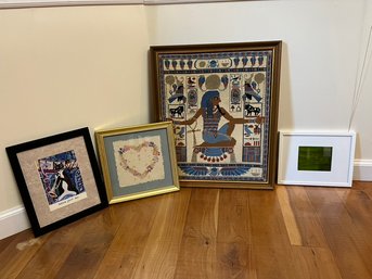 Handmade Needle Point & Assorted Framed Art