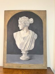Unframed Painting Of A Bust
