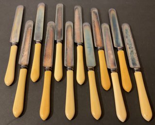 Tiffany & Co. New York Bone, Ivory Knives 12 Antique.