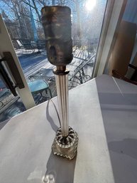 Glass Candlestick Lamp