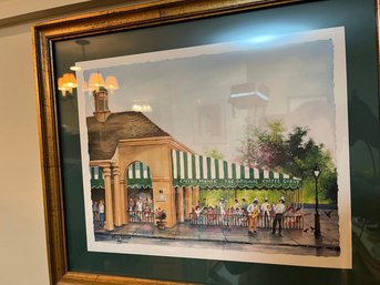 Framed Wall Art Of A Cafe Scene