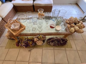 Glass Planters, Flower Pots, Etc