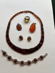 Amber Choker, Drops, Bracelet