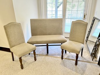 Upholstered Bench & Chairs