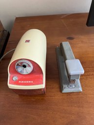 Vintage Panasonic Electric Sharpener & Bostitch Stapler