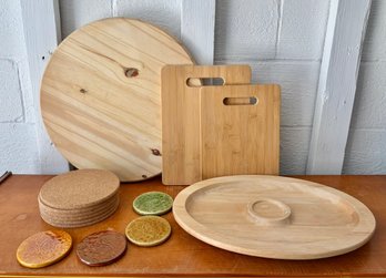 Wooden Cutting Boards, Cork Trivets & Ceramic Coasters